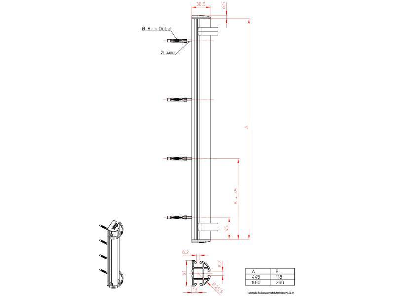 Novus TSS Wandhalterung 890 mit Notebookhalter (966+2119+000) Zeichnung