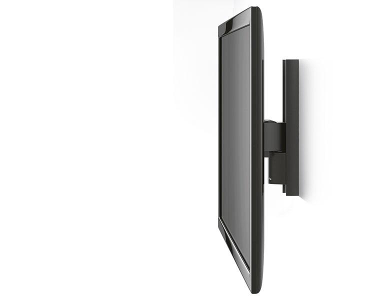 Vogels WALL 1020 Monitor Wandhalterung, schwarz mit TV