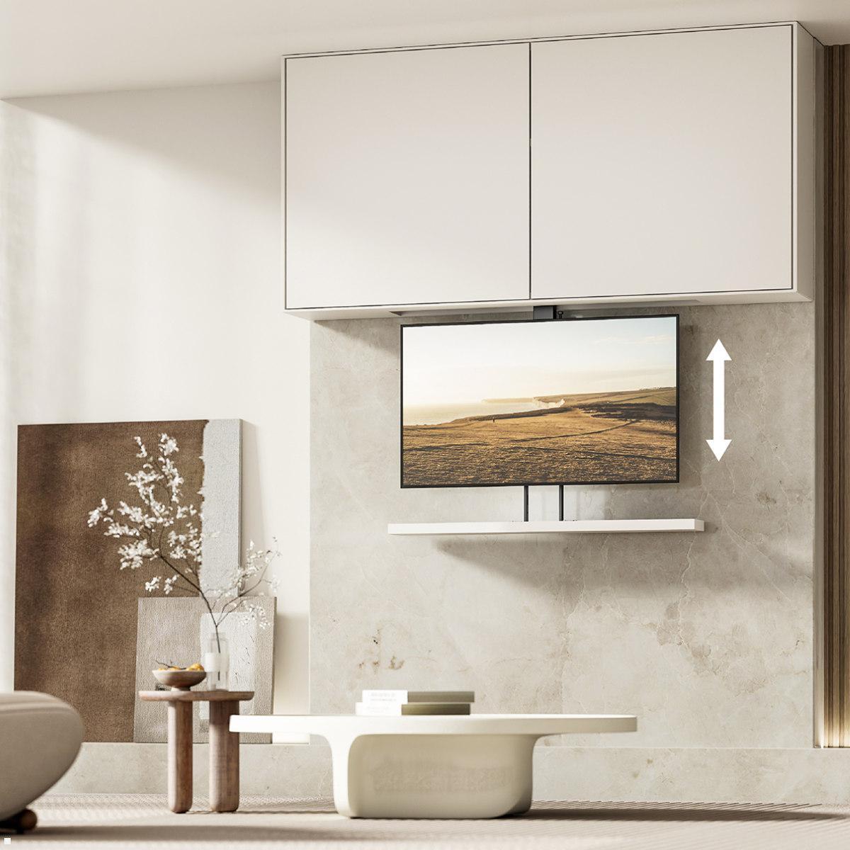 MonLines MLD900B TV Lift Deckenhalterung elektrisch, Hub 900mm, Smart Home Steuerung