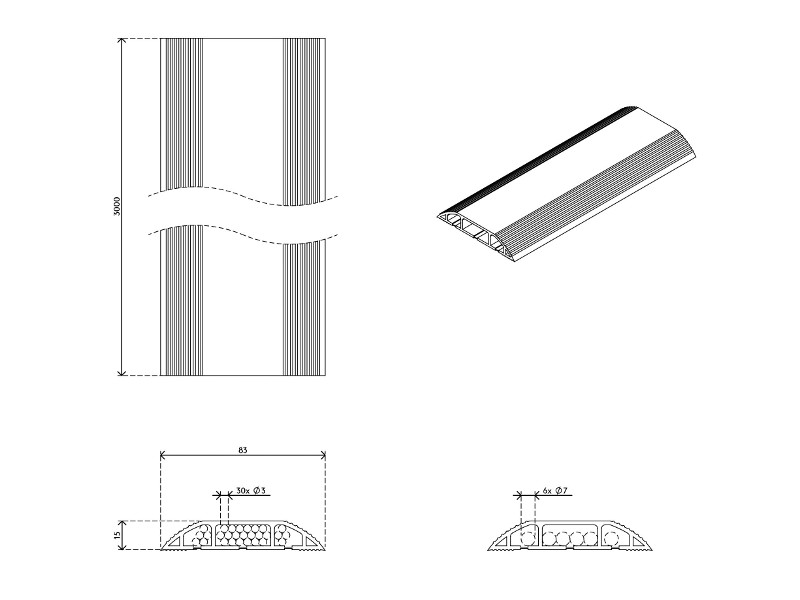 Dataflex Addit Kabelkanal Boden 3m schwarz (31.303) Dataflex Addit Kabelkanal Boden 3m schwarz (31.303)