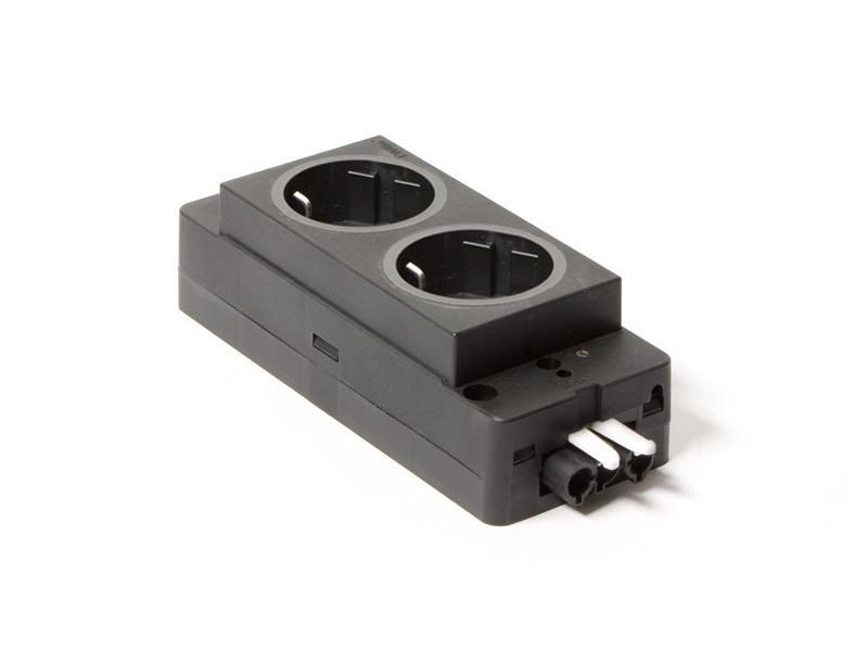 EVOline Express Typ 910 Steckdosenleiste 2x Steckdose, schwarz EVOline Express Typ 910 Steckdosenleiste 2x Steckdose, schwarz