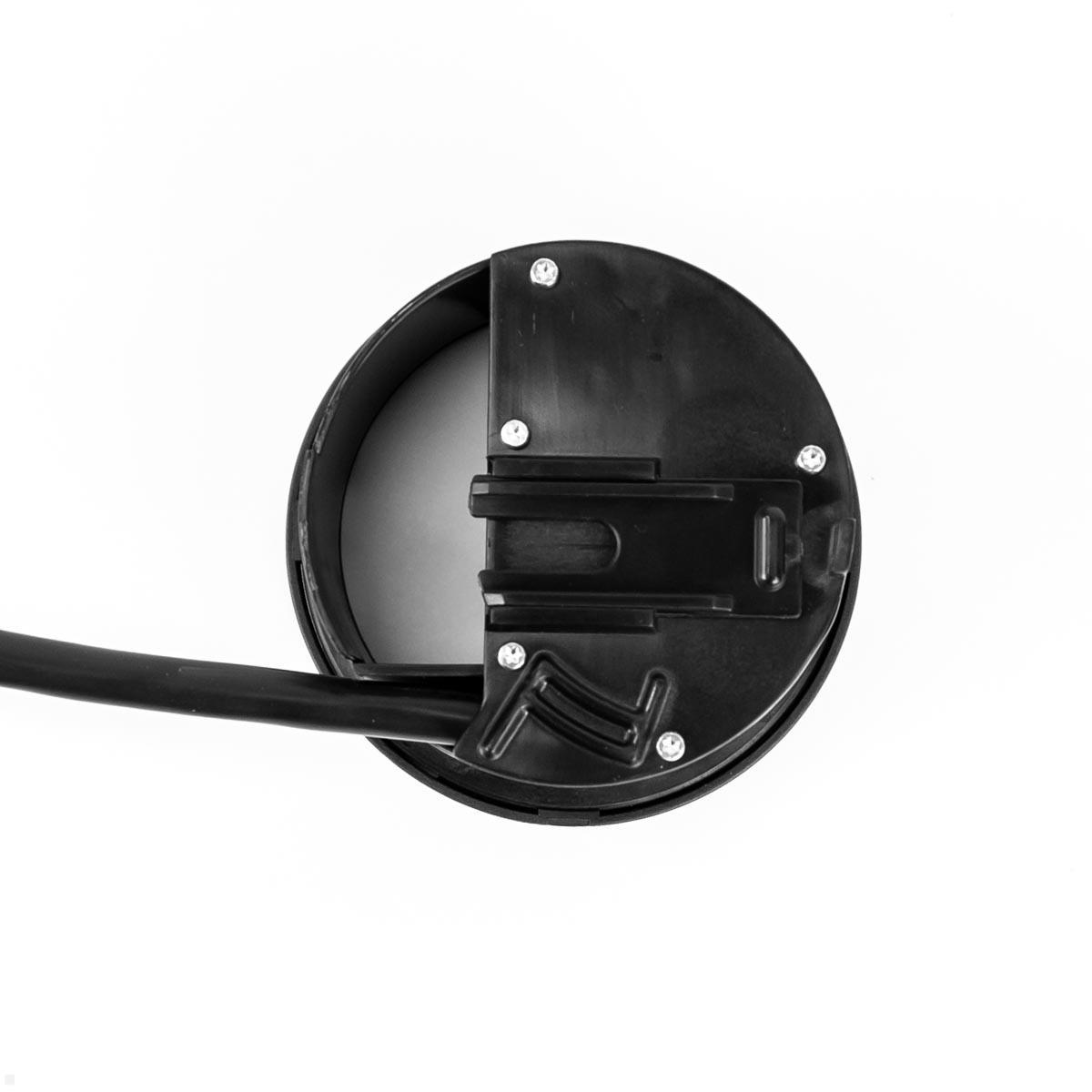 EVOline Circle80 Einbausteckdose mit USB-Charger C/C mit CAT6a, Unterseite EVOline Circle80 Einbausteckdose mit USB-Charger C/C mit CAT6a, Unterseite