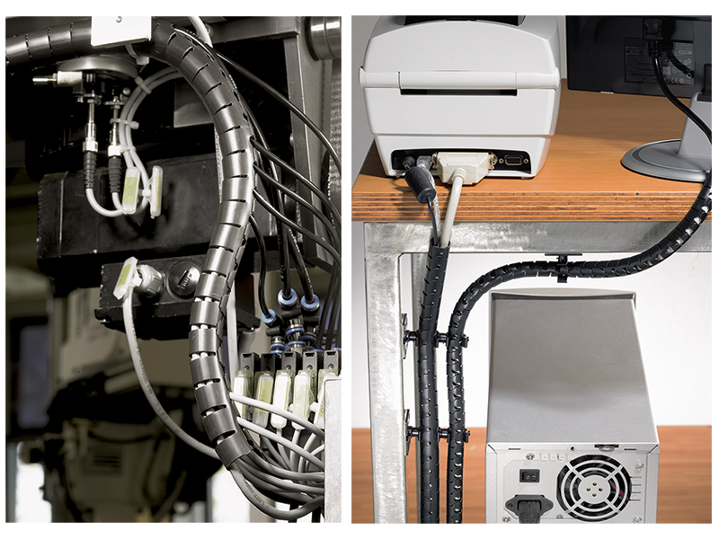 HellermannTyton Kabelbündelschlauch HWPP25L2 (161-64415) weiß Anwendungsbeispiel HellermannTyton Kabelbündelschlauch HWPP25L2 (161-64415) weiß Anwendungsbeispiel