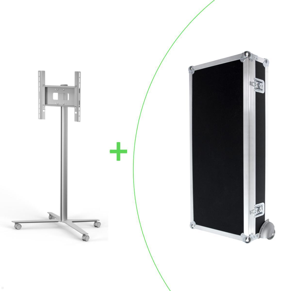 SMS Messekit mobiler Monitorständer Icon FM MT 1800 (2-teilig) + Transportcase, silber SMS Messekit mobiler Monitorständer Icon FM MT 1800 (2-teilig) + Transportcase, silber