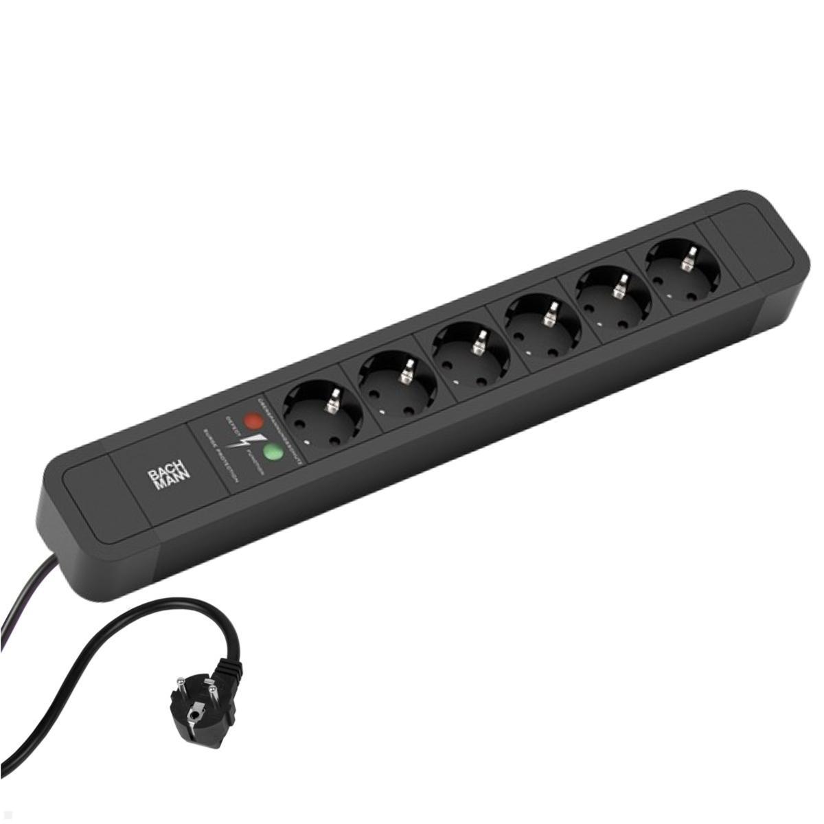 Bachmann PRIMO 2 6-fach Steckdosenleiste CEE7/3, 1xÜSS, 2m Zuleitung  (350.003)