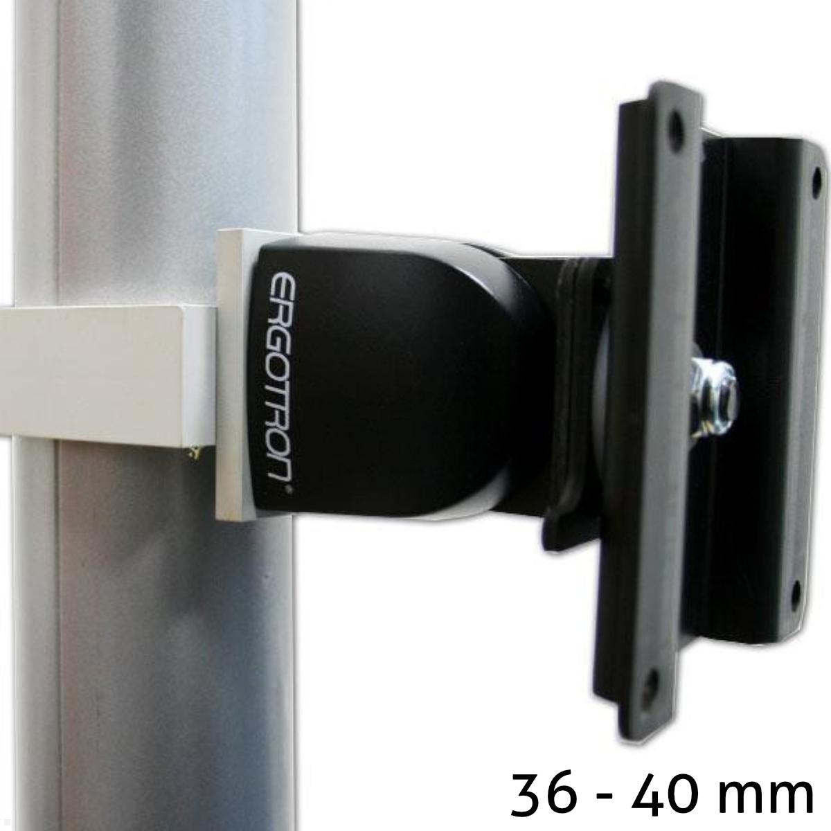 Ergotron Serie 100 Single Monitorhalterung für Rohre / Säulen 36-40 mm Ergotron Serie 100 Single Monitorhalterung für Rohre / Säulen 36-40 mm