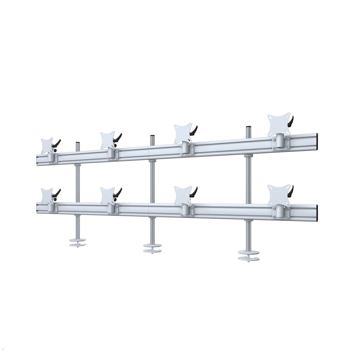 MonLines MTH212G Flat 4+4 Display Tischhalterung Einbau bis 32 Zoll, grau MonLines MTH212G Flat 4+4 Display Tischhalterung Einbau bis 32 Zoll, grau