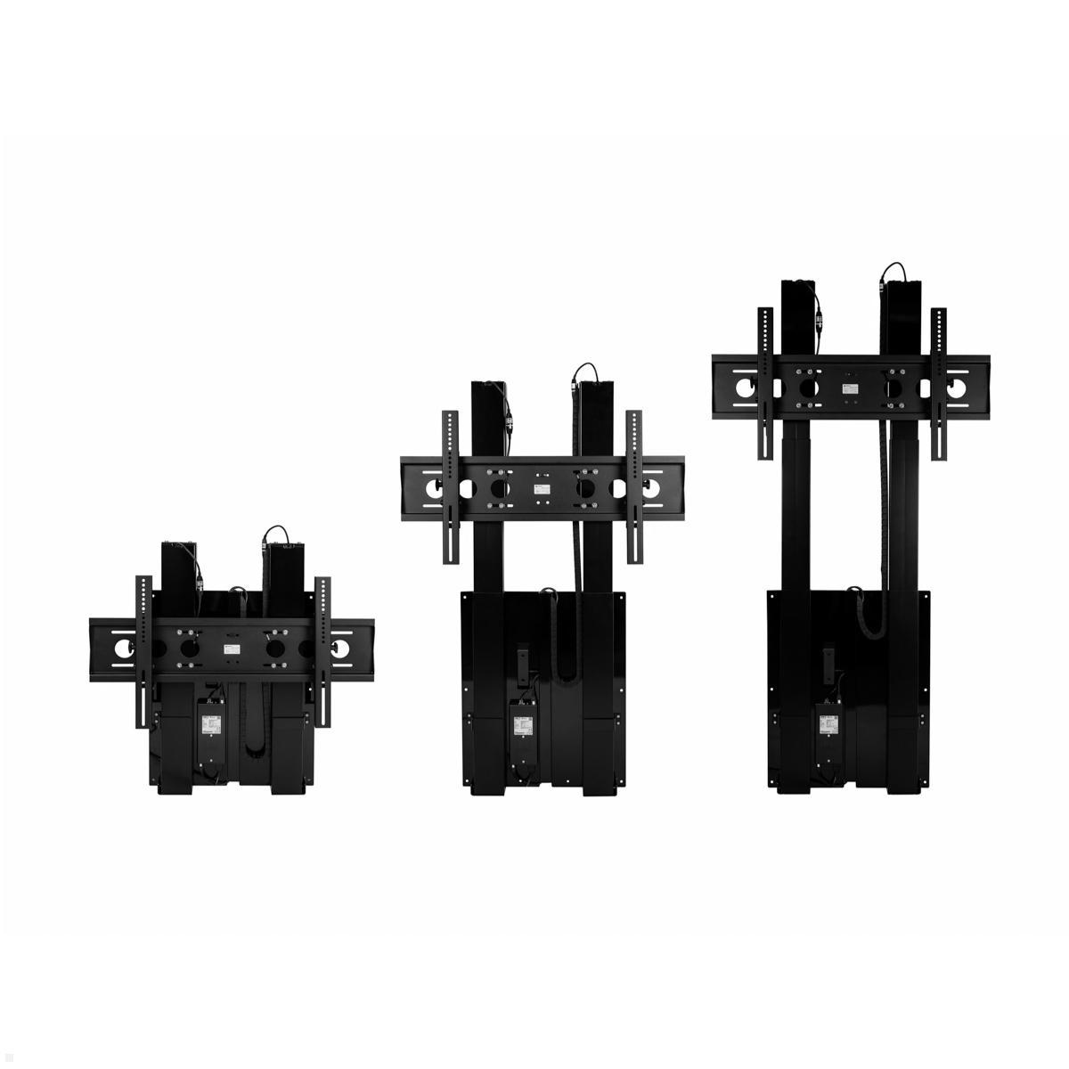MonLines MLW1000B2 TV Lift Wandhalter elektrisch, 1000mm, bis 98 Zoll, schwarz, höhenverstellbar