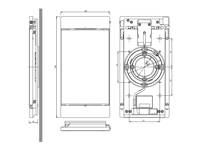 smart things sDock Mini iPad Wandhalterung Maße