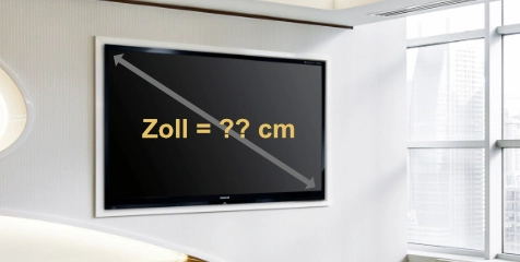 Welche Zollgröße hat mein Fernseher? Zollgrößen-Guide Welche Zollgröße hat mein TV?