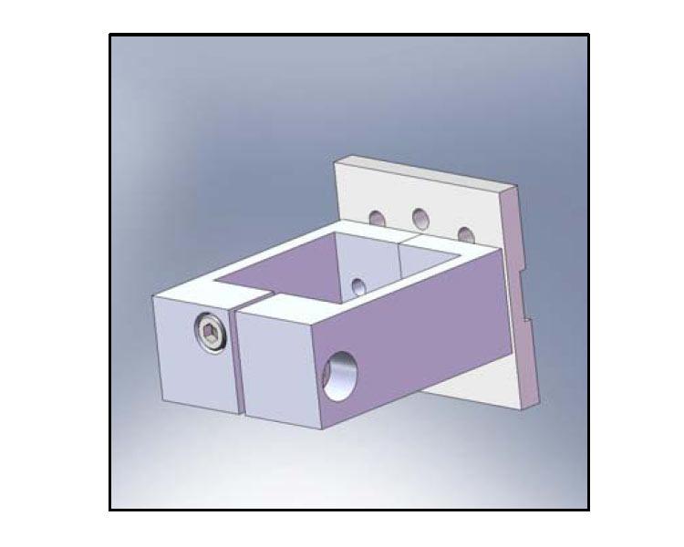 MonLines 2-teiliges Befestigungsrechteck für Rohre (55x55 - 60x60mm)