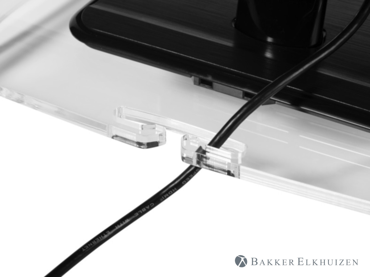 BakkerElkhuizen Q-Riser Monitor Erhöhung bis 15 kg, klares Acryl Kabelführung BakkerElkhuizen Q-Riser Monitor Erhöhung bis 15 kg, klares Acryl Kabelführung