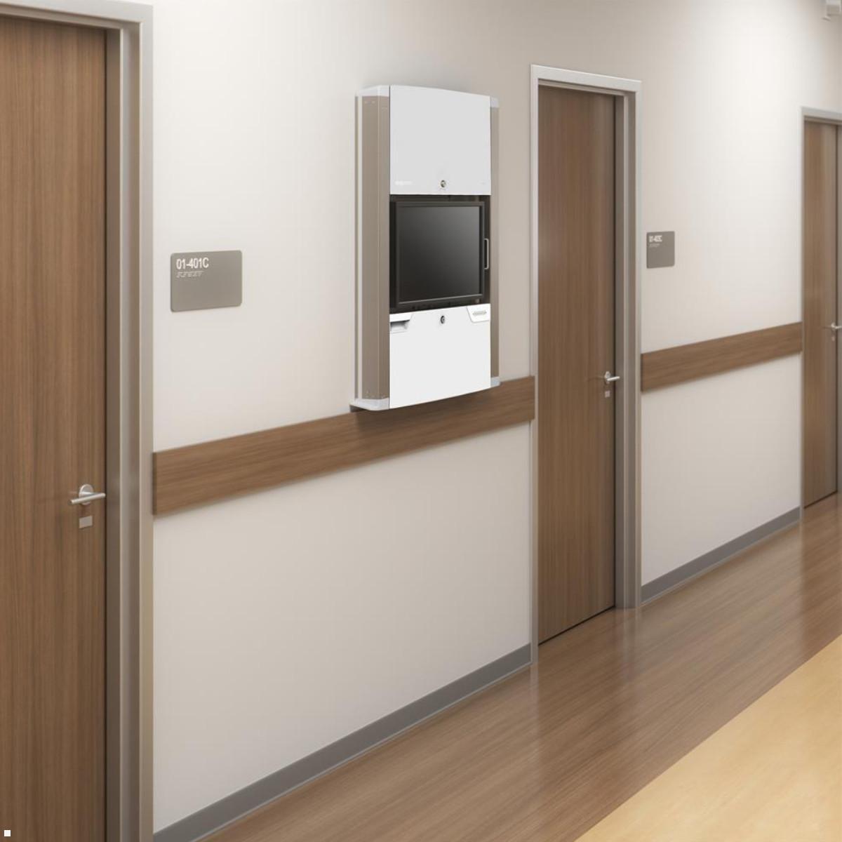 Ergotron CareFit PC Wandarbeitsplatz mit Gehäuse, weiß (61-367-030), Flur Ergotron CareFit PC Wandarbeitsplatz mit Gehäuse, weiß (61-367-030), Flur