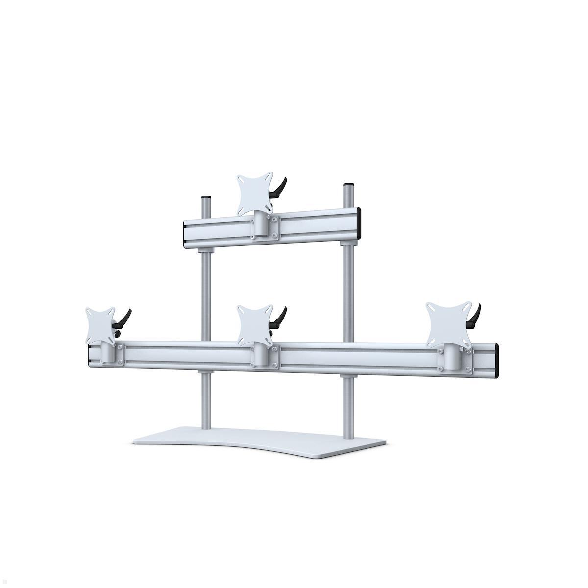MonLines MTH289G Flat 3+1 Monitorhalterung mit Tischstandfuß bis 24 Zoll, grau MonLines MTH289G Flat 3+1 Monitorhalterung mit Tischstandfuß bis 24 Zoll, grau