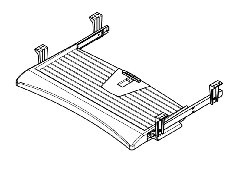 Dataflex Addit 97.223 Grafik Tastaturhalterung unter dem Tisch Dataflex Addit 97.223 Grafik Tastaturhalterung unter dem Tisch