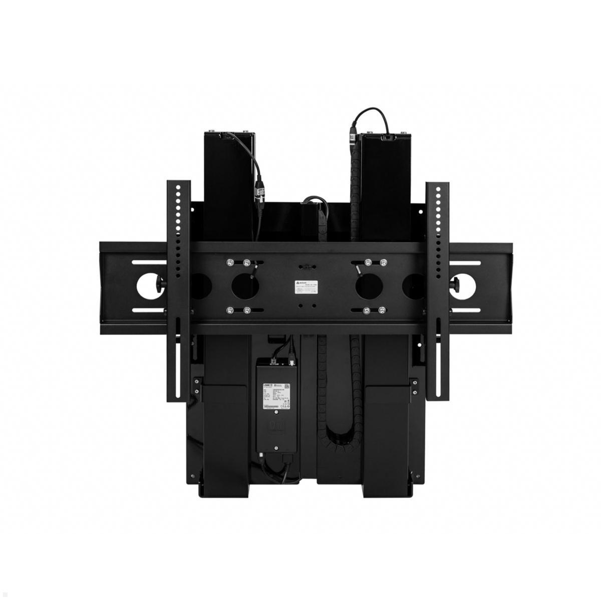 MonLines MLW1000B2 TV Lift Wandhalter elektrisch, 1000mm, bis 98 Zoll, schwarz, eingefahren