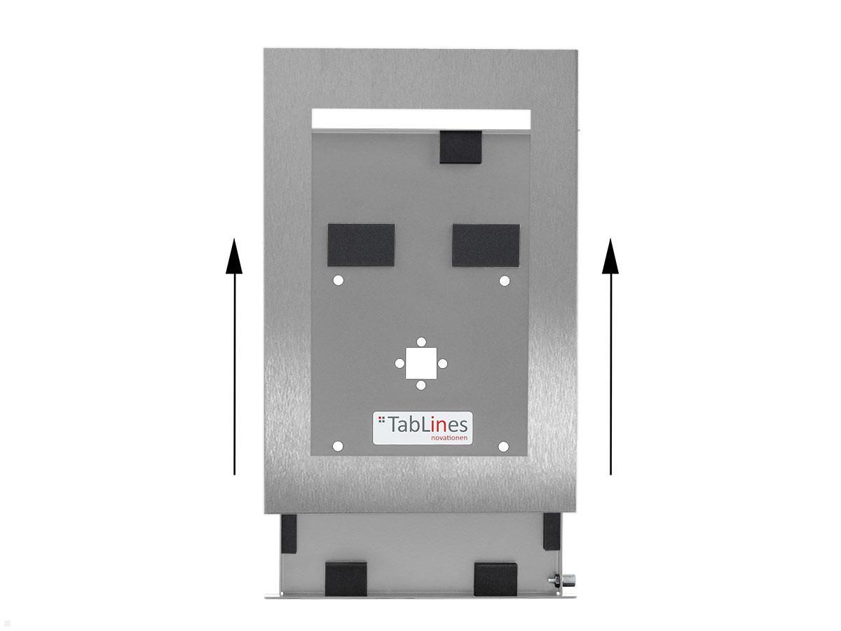 TabLines TSG081E Tablet Schutzgehäuse für Samsung TAB A7 10.4, Edelstahl Inlay Einsatz