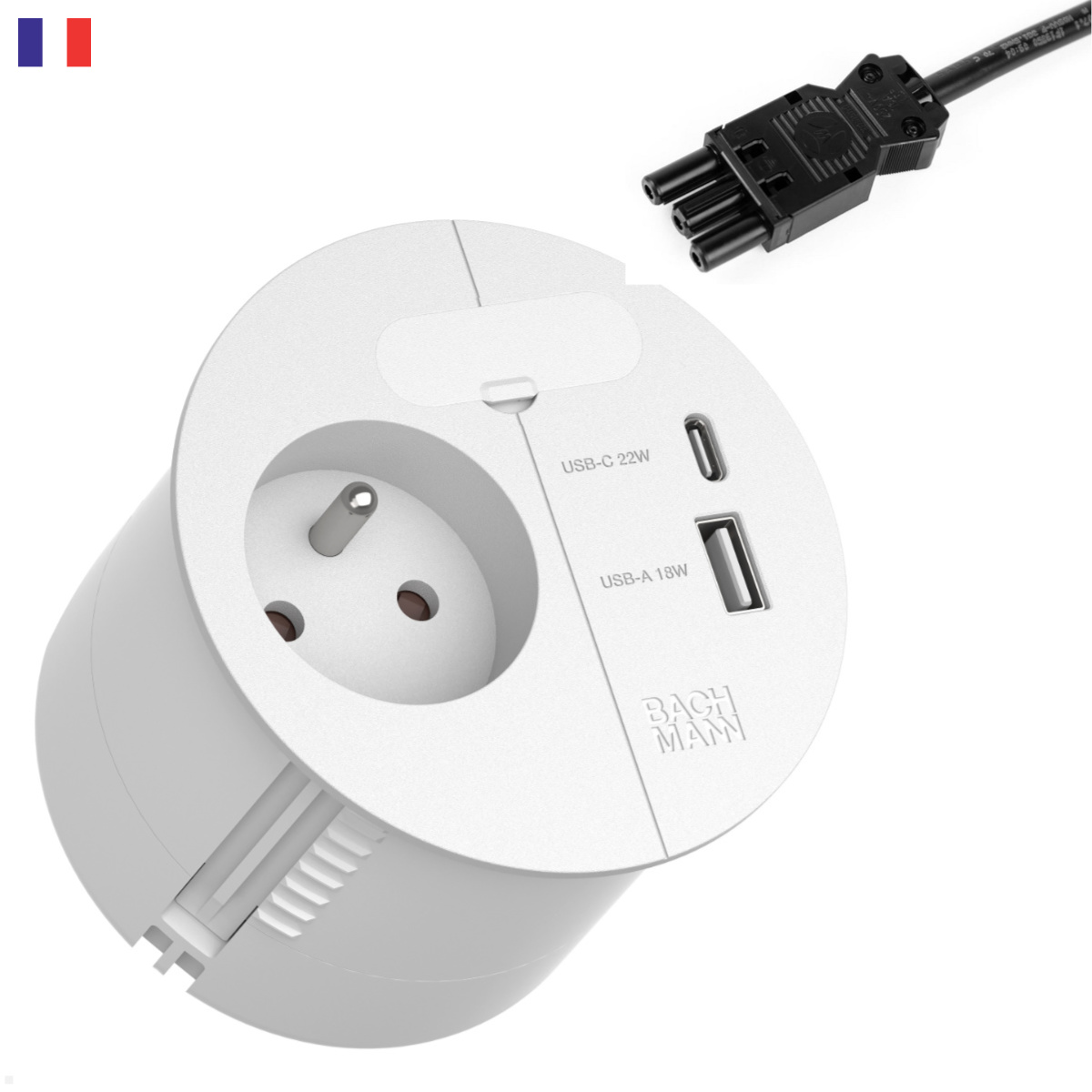 Bachmann LOOP IN CHARGE UTE Steckdose USB A/C Montagestecker, weiß (938.304) Bachmann LOOP IN CHARGE UTE Steckdose USB A/C Montagestecker, weiß (938.304)