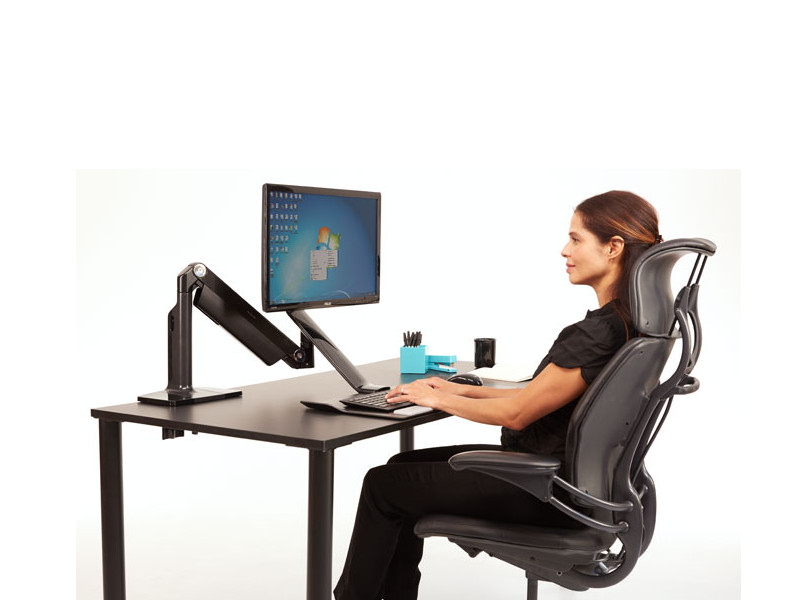 Humanscale QuickStand Lite QSLBLG Sitz-Steh-Arbeitsplatz