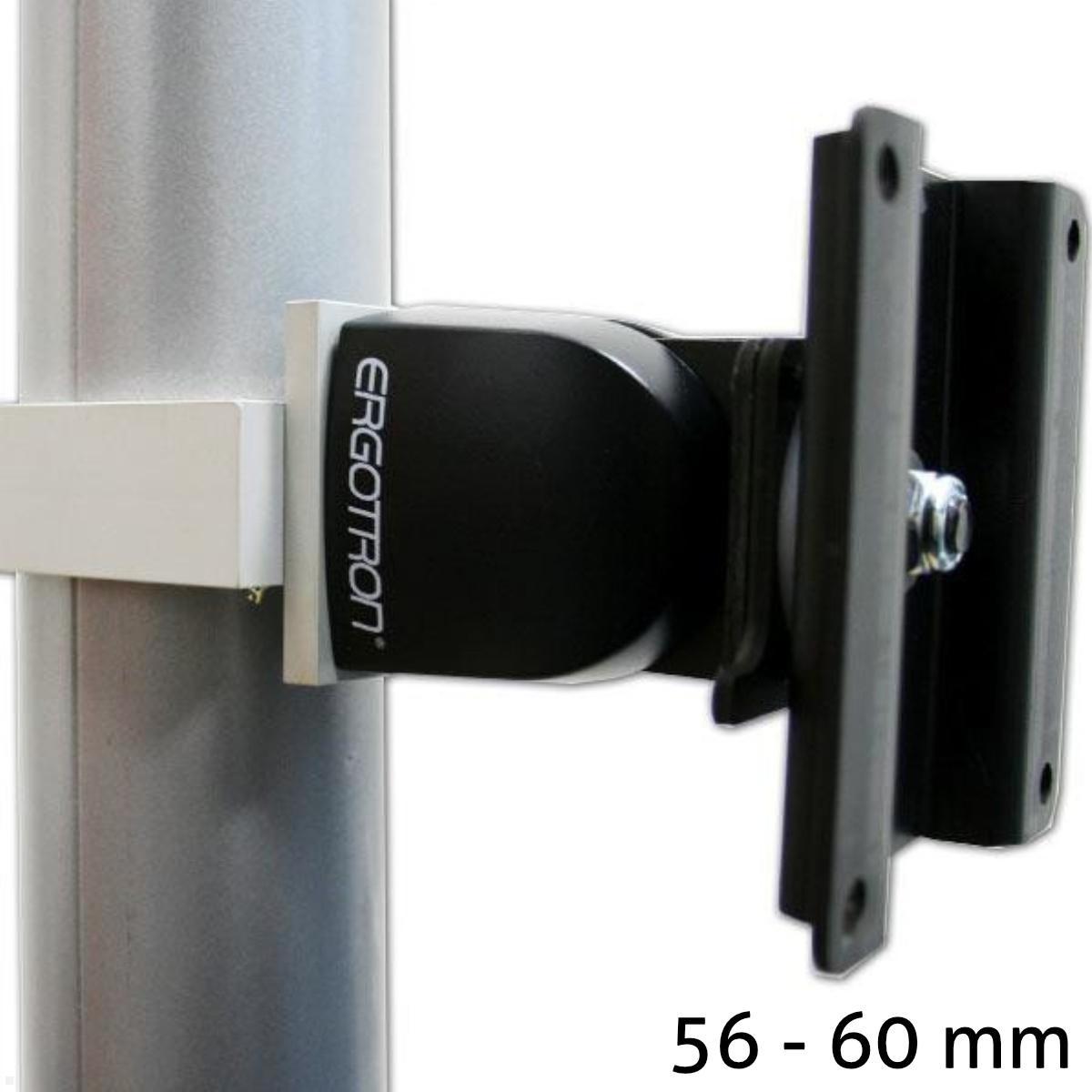 Ergotron Serie 100 Single Monitorhalterung für Rohre / Säulen 56-60 mm Ergotron Serie 100 Single Monitorhalterung für Rohre / Säulen 56-60 mm