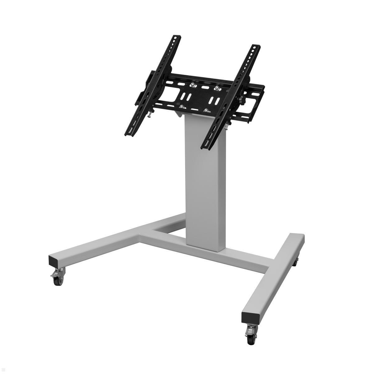 MonLines MBS009S Monitor Bodenständer niedrige Höhe bis 70 Zoll mit Kabel-/ Steckdose Fach in Säule, silber MonLines MBS009S Monitor Bodenständer niedrige Höhe bis 70 Zoll mit Kabel-/ Steckdose Fach in Säule, silber