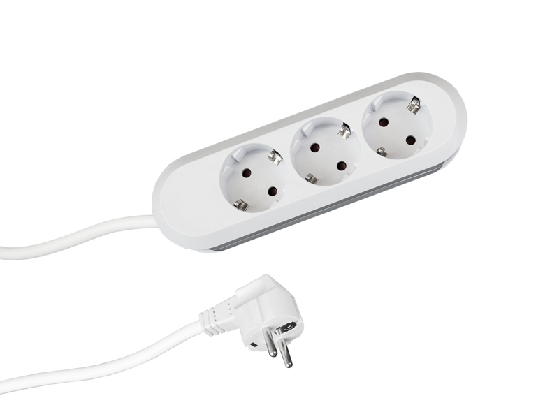 Bachmann SMART 3x Steckdosenleiste Zuleitung 1,5m (388.270) weiß VDE geprüft Bachmann SMART 3x Steckdosenleiste Zuleitung 1,5m (388.270) weiß VDE geprüft
