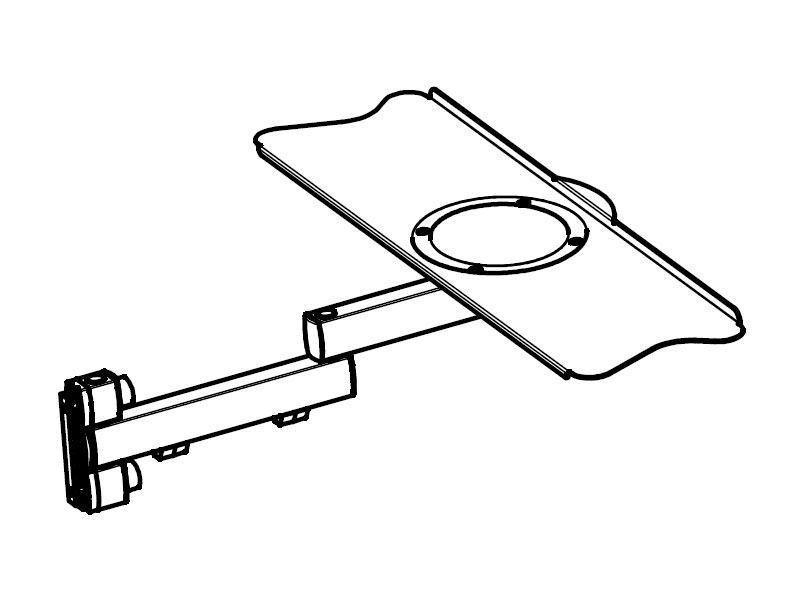 Novus TSS Tastaturhalter PM für Alu Profile  (967+0119+010) Maße