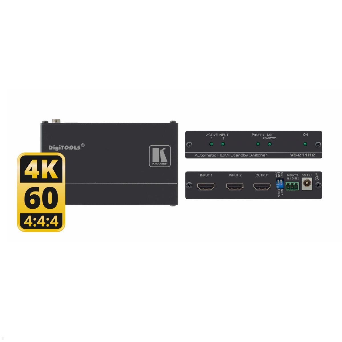 Kramer VS-211H2 2x1 Automatik Standby-Umschalter für HDMI Kramer VS-211H2 2x1 Automatik Standby-Umschalter für HDMI