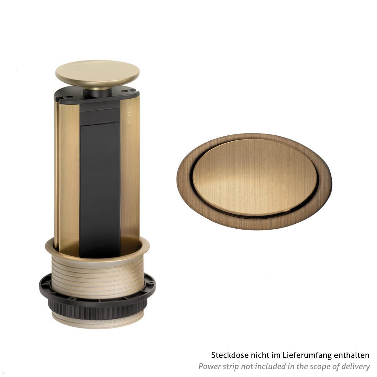 EVOline Zubehör Ersatz Wippdeckel für Port Steckdose, Messing EVOline Zubehör Ersatz Wippdeckel für Port Steckdose, Messing