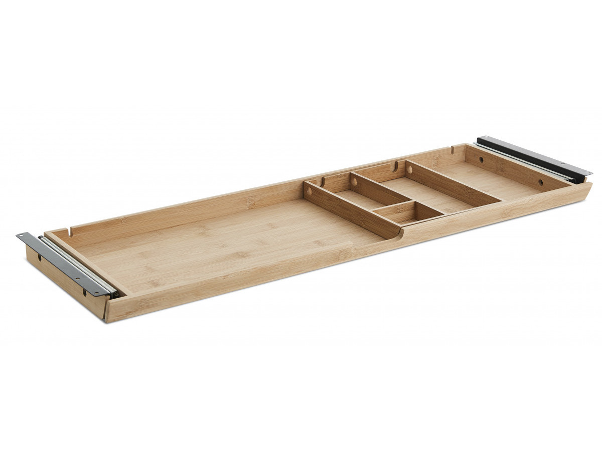 TecLines TUS013K ausziehbare Unterbau Schublade L mit Einsatz, Bambus klarlackiert TecLines TUS013K ausziehbare Unterbau Schublade L mit Einsatz, Bambus klarlackiert