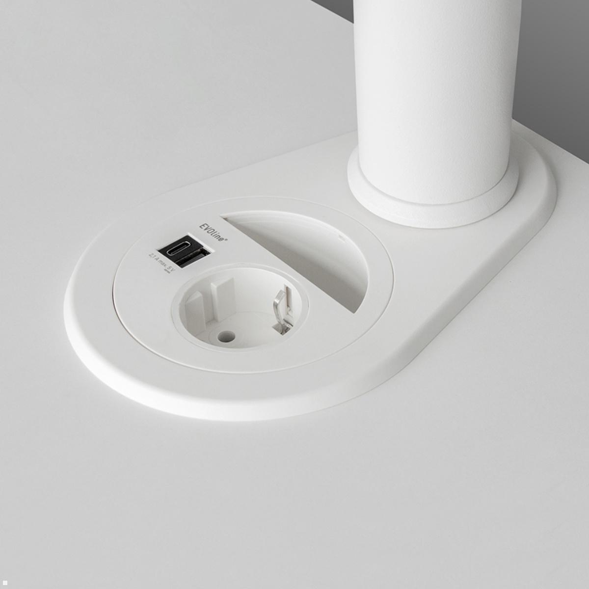 Schreibtisch Einbausteckdose USB-Charger A/C EVOline Circle80