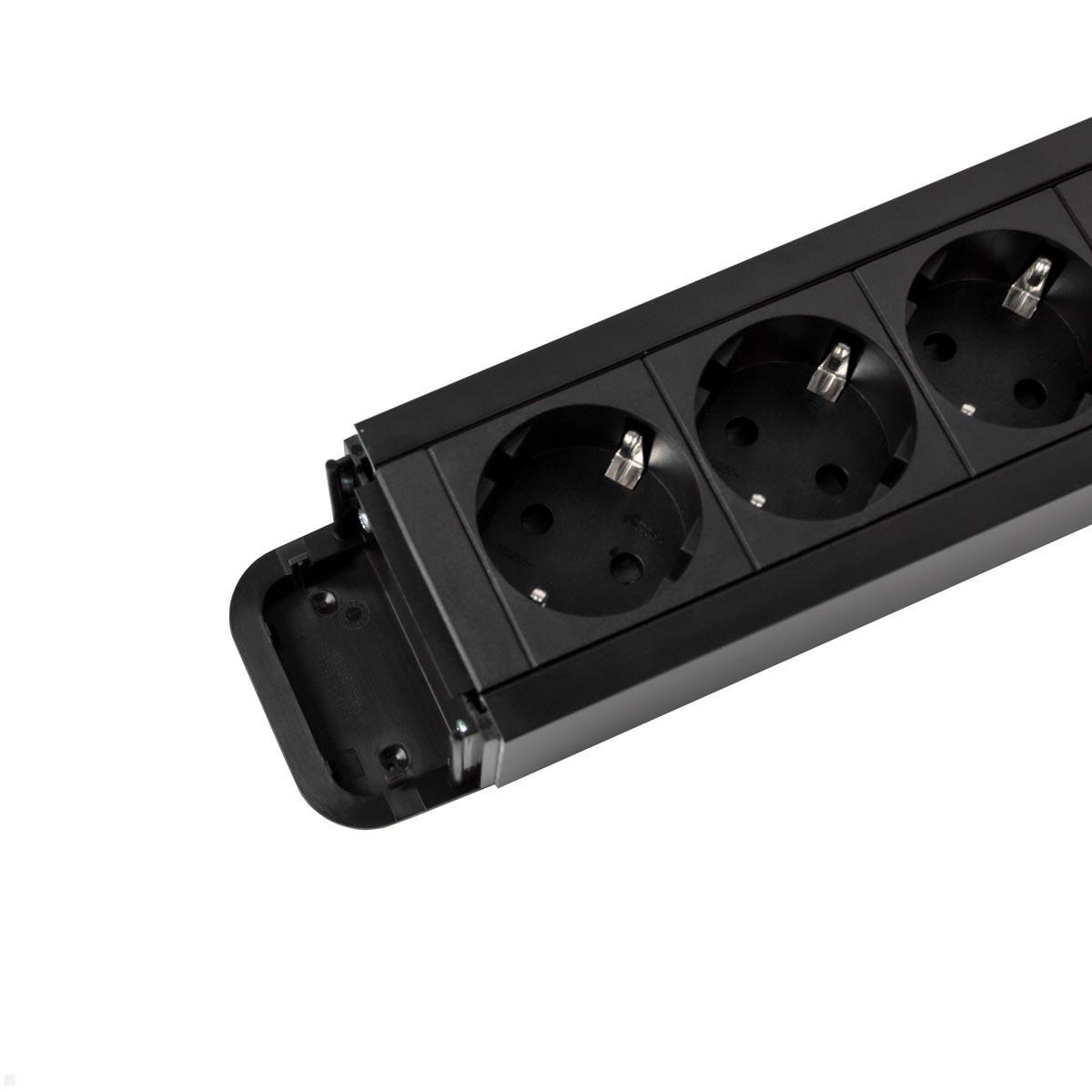 Bachmann PRIMO 2 6-fach Steckdosenleiste CEE7/3, Endkappen abnehmbar