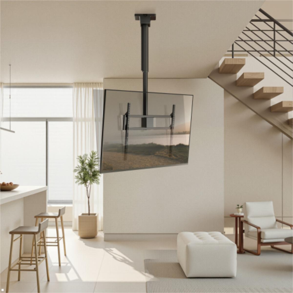 MonLines MLD375B TV Lift Deckenhalterung elektrisch höhenverstellbar, Hub 375mm, motorisierte Höhenverstellung