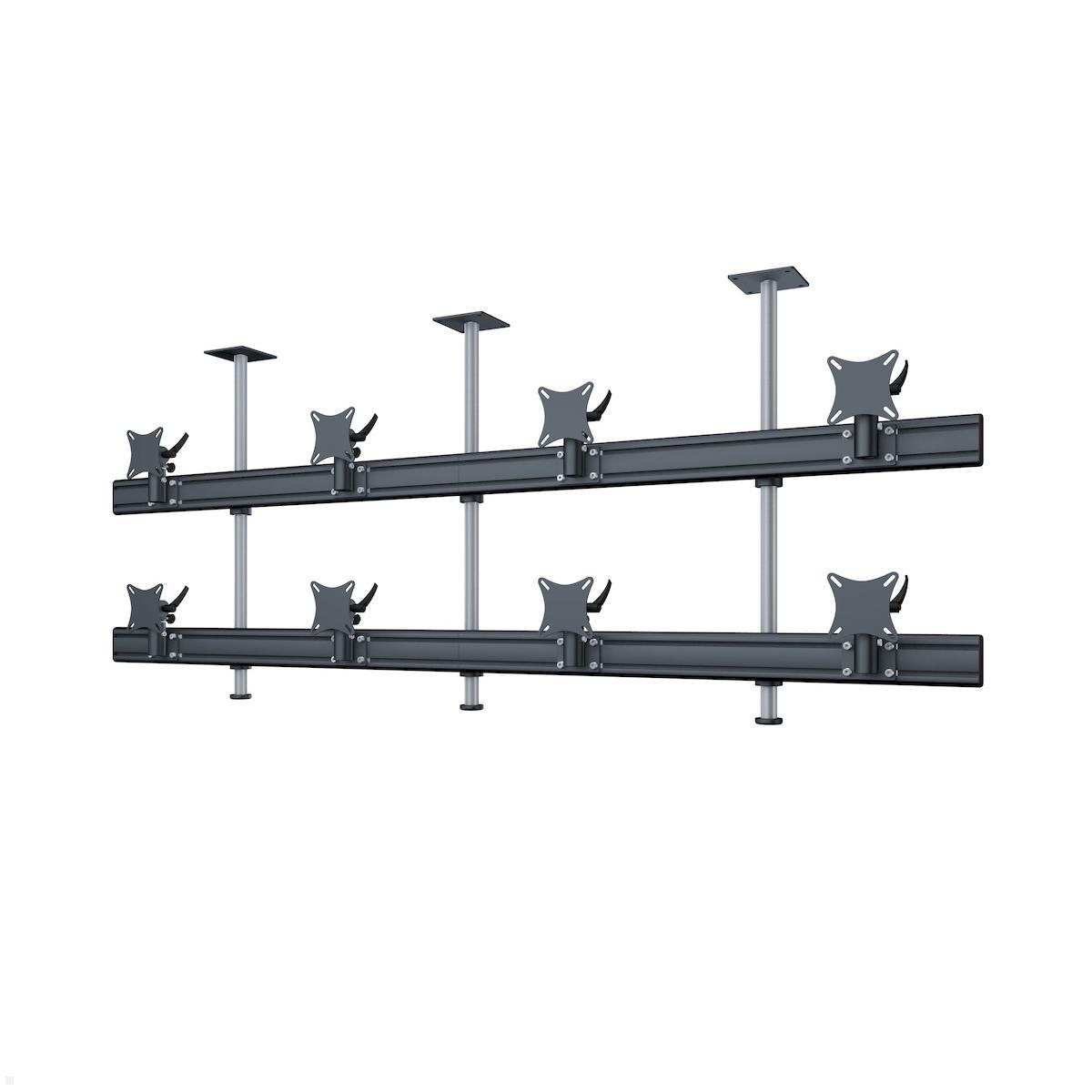 MonLines MDH222B Flat 4+4 Monitor Deckenhalterung bis 32 Zoll, schwarz MonLines MDH222B Flat 4+4 Monitor Deckenhalterung bis 32 Zoll, schwarz