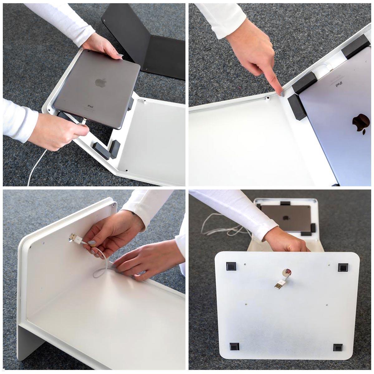 TabLines TBS031 Design Tabletständer Apple iPad Air 2 Kabelführung im Standfuß TabLines TBS031 Design Tabletständer Apple iPad Air 2 Kabelführung im Standfuß