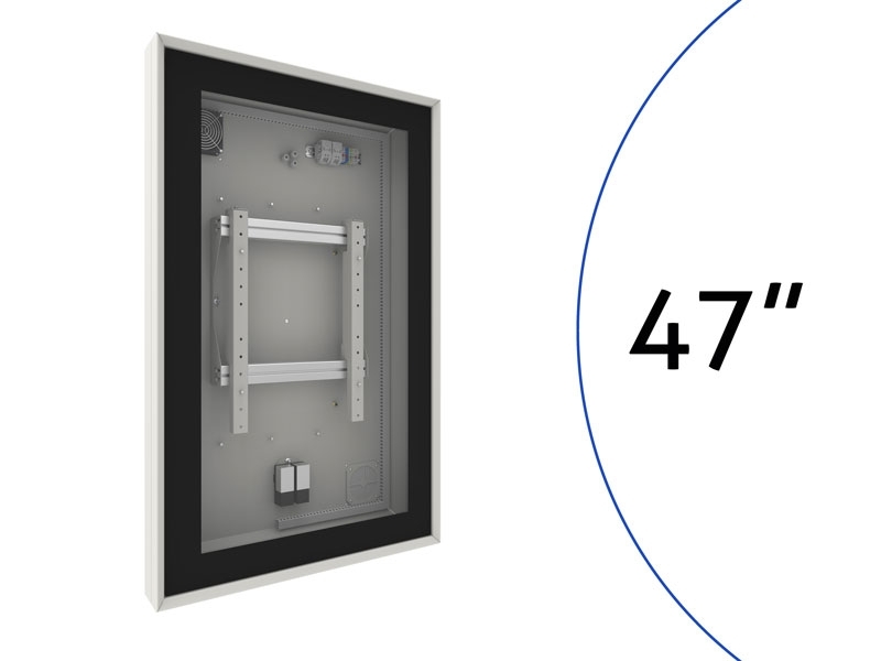 SmartMetals Outdoor Gehäuse Wandhalter für Display 47 Zoll Hochformat