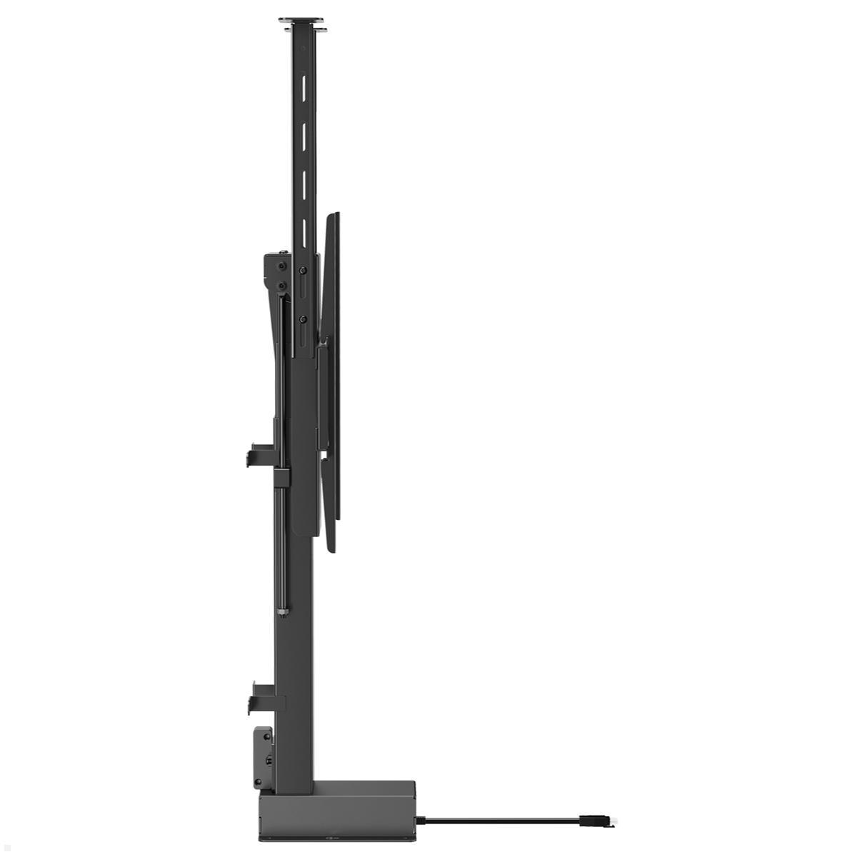 MonLines MLS005B Einbau TV Lift 32-48 Zoll elektrisch, 670 Hub, schwarz, Seitenansicht