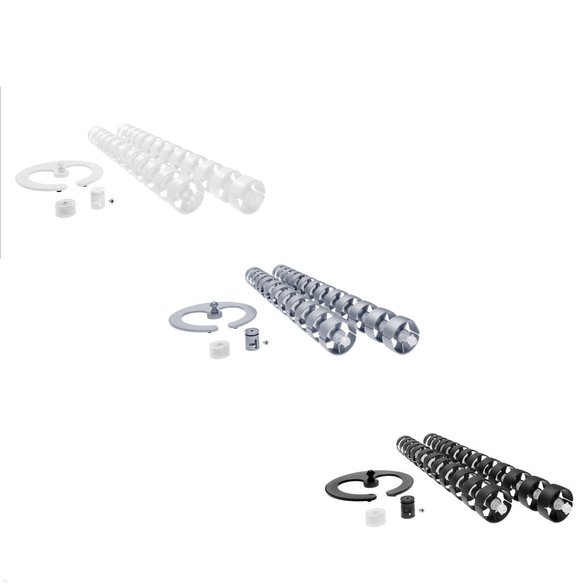 Kabelschlange für den Schreibtisch, TecLines, 1m, silber, Farben Kabelschlange für den Schreibtisch, TecLines, 1m, silber, Farben