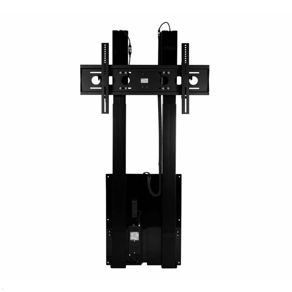 MonLines MLW1000B2 TV Lift Wandhalter elektrisch, 1000mm, bis 98 Zoll, schwarz ganz ausgefahren
