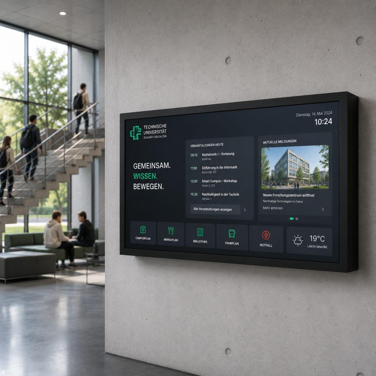 MonLines MBGM55 Brandschutzgehäuse mit 55" Monitor, schwarz, Brandschutzgehäuse Digital Signage