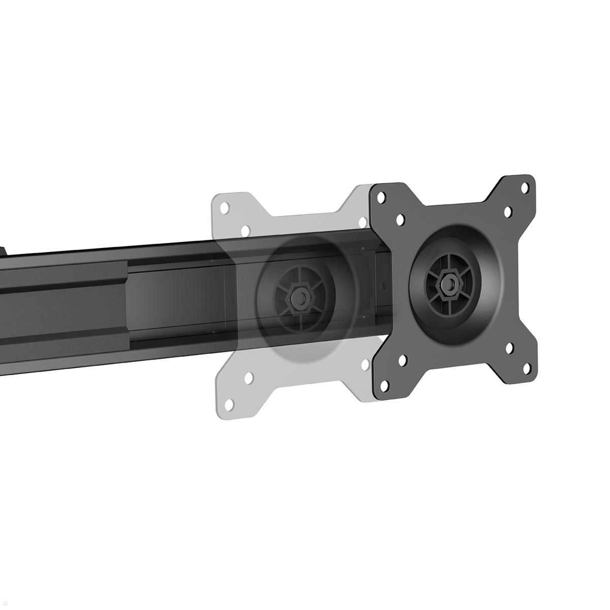 MonLines MTH021B dual Monitor Tischhalterung elektrisch 17 - 27 Zoll, schwarz, an Crossbar verstellbar