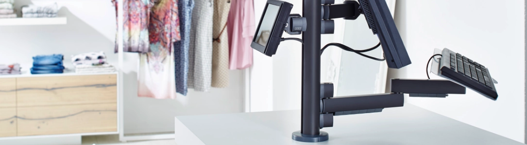 Tablet-Halterung für den Tisch zum Bohren - Bohrschraubbefestigung-diebstahlsicher Tablet-Halterung für den Tisch zum Bohren - Bohrschraubbefestigung-diebstahlsicher