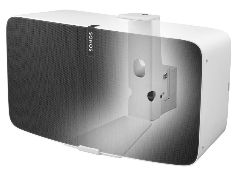 Cavus Lautsprecher Wandhalterung horizontal Sonos Play:5, weiß Anwendungsbeispiel Cavus Lautsprecher Wandhalterung horizontal Sonos Play:5, weiß Anwendungsbeispiel