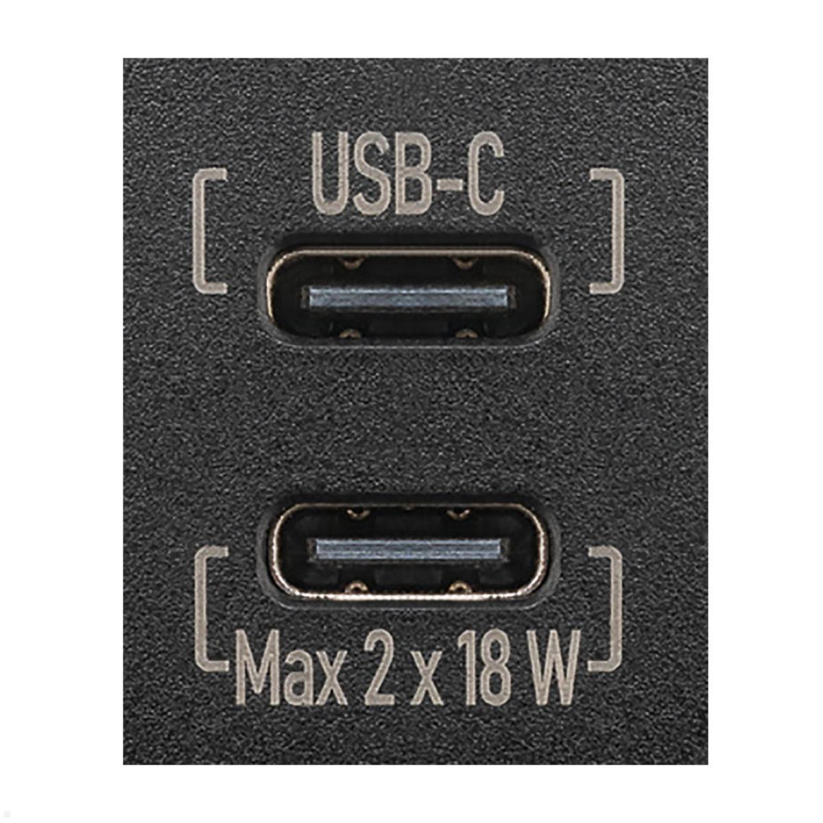 Comount Dual USB-C Einbaucharger 2x 18W mit offenen Kabelenden, Schnellladen Caravan Boot