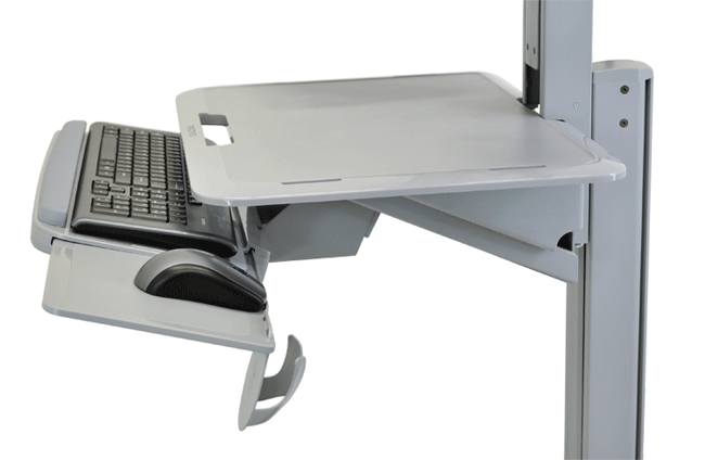 Ergotron WorkFit-C Computerwagen LD (24-198-055) Tastatur Ablage