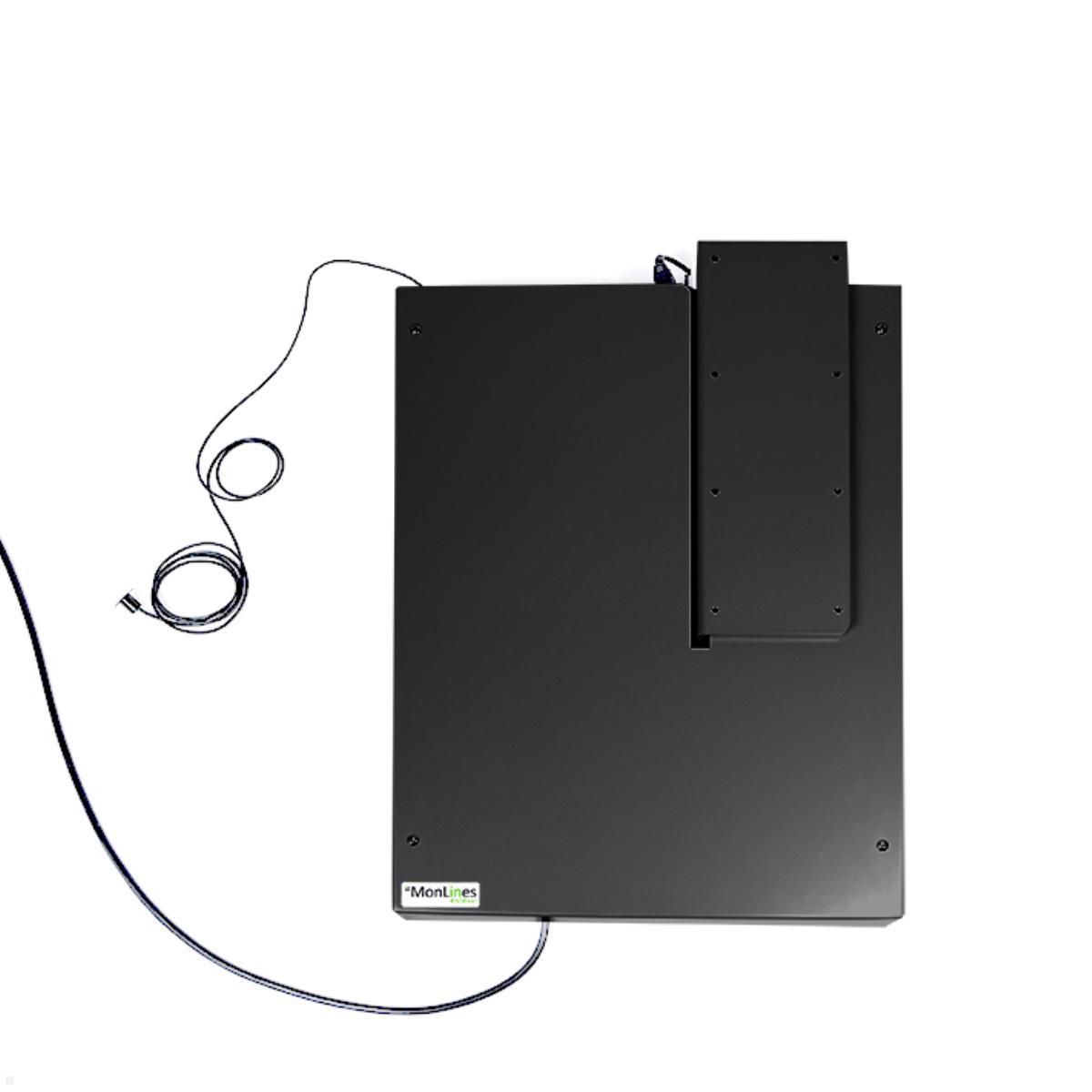 MonLines MLE675B TV Lift  Wandhalterung elektrisch mit Einhausung, 675mm, schwarz einfache Steuerung