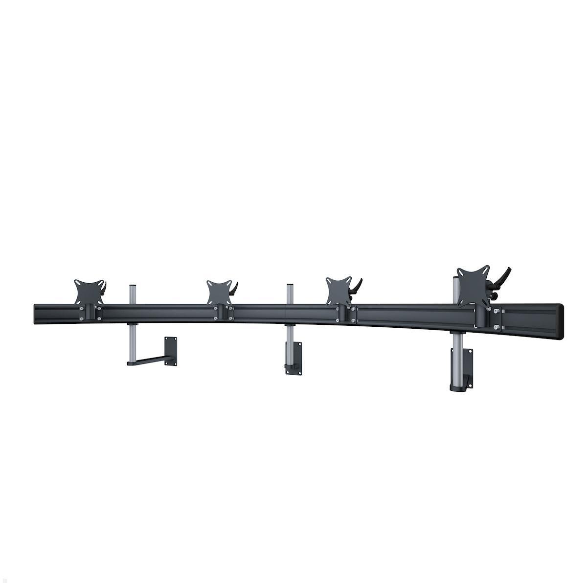 MonLines MWH226B Para 4-fach Monitor Wandhalter bis 32 Zoll, schwarz