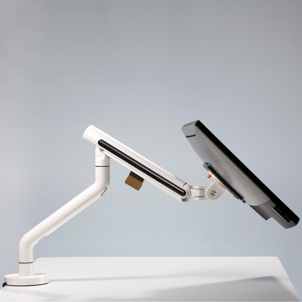 Fellowes Smartview Single Monitor Tischhalterung, Anwendungsbeispiel Neigung