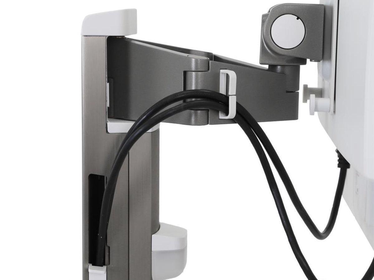 Ergotron CareFit Pro Visitenwagen elektrisch höhenverstellbar (C52-2201-2) Kabelmanagement Ergotron CareFit Pro Visitenwagen elektrisch höhenverstellbar (C52-2201-2) Kabelmanagement