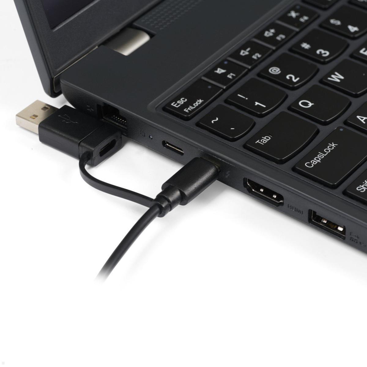 BakkerElkhuizen kompakte Tastatur UltraBoard 950 V2, Detailansicht Ladekabel Adapter BakkerElkhuizen kompakte Tastatur UltraBoard 950 V2, Detailansicht Ladekabel Adapter